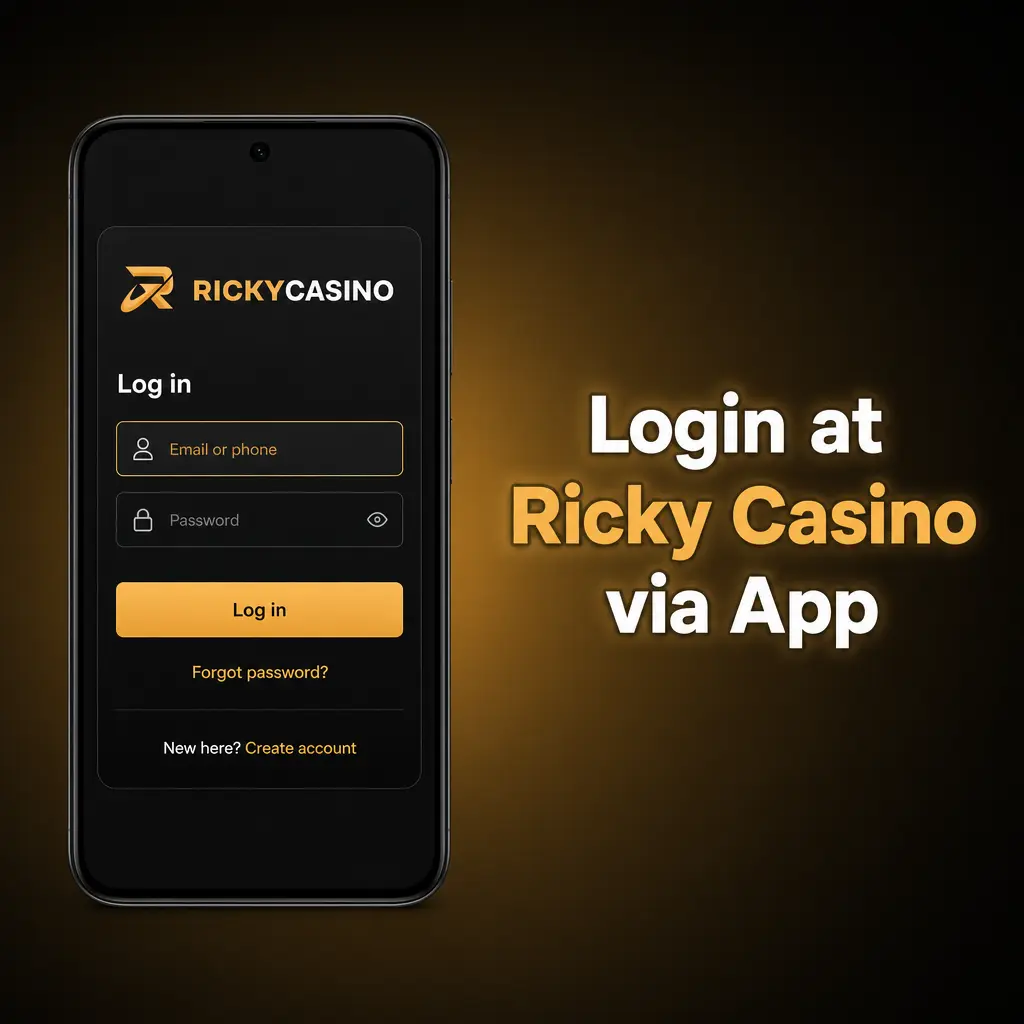 Login at Ricky Casino via App